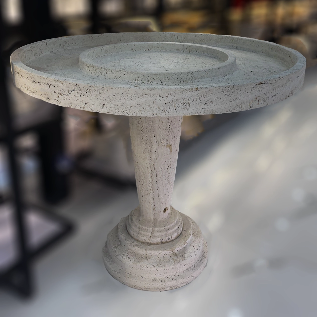 Large round stone table